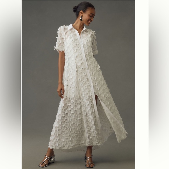 ANTHROPOLOGIE NWT PORRIDGE 3-D
FLORAL SHIRTDRESS 🌸 - Picture 1 of 5